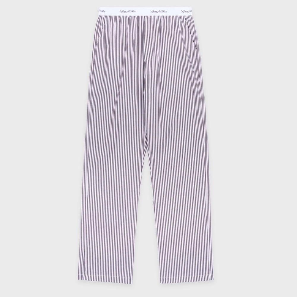 Sporty & Rich Brown Striped Trousers